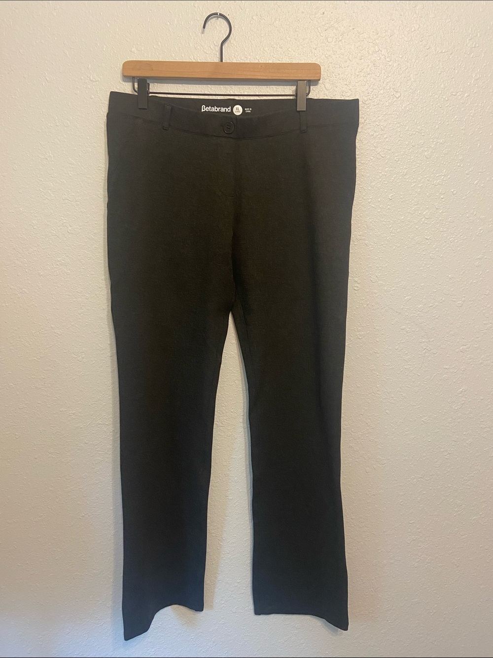 Betabrand Faded Black Casual Business Trouser Pants Size XL Tall